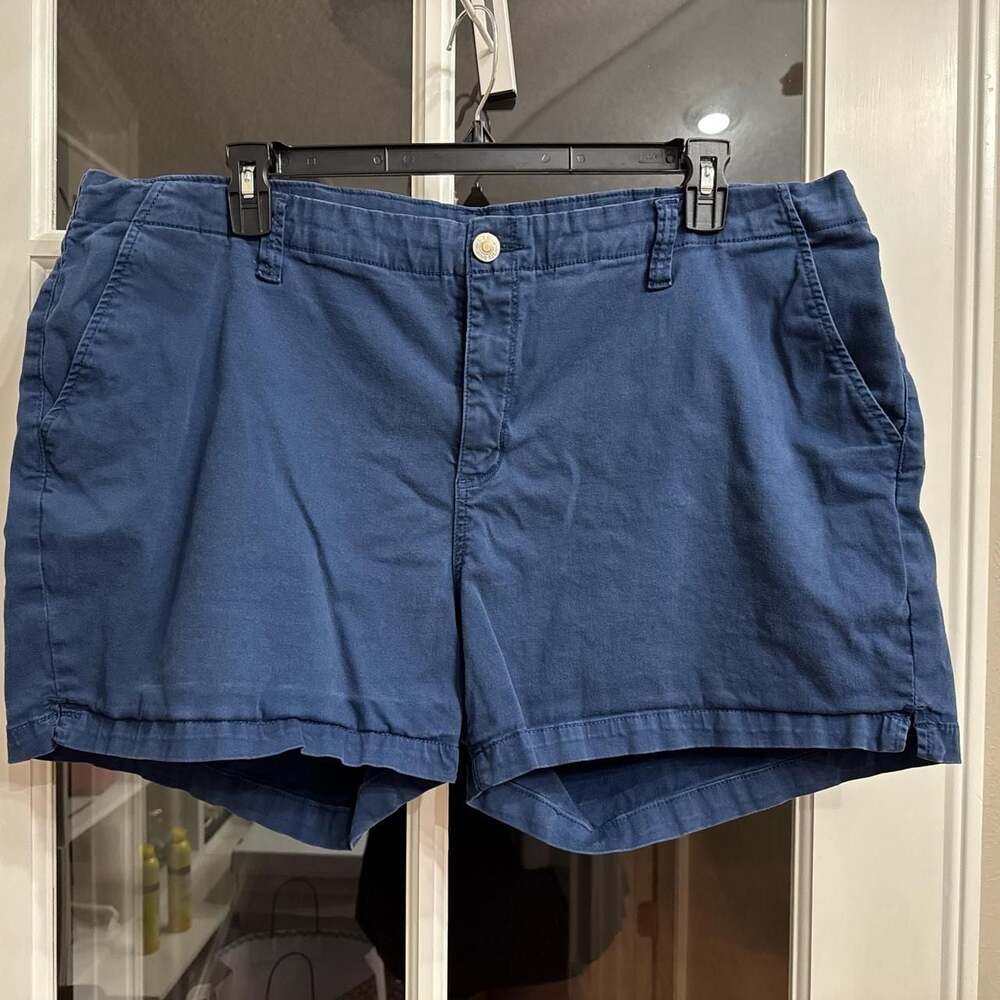 Sts Blue Navy Chino Shorts, Plus Size 24, Button Fly Summer Wear